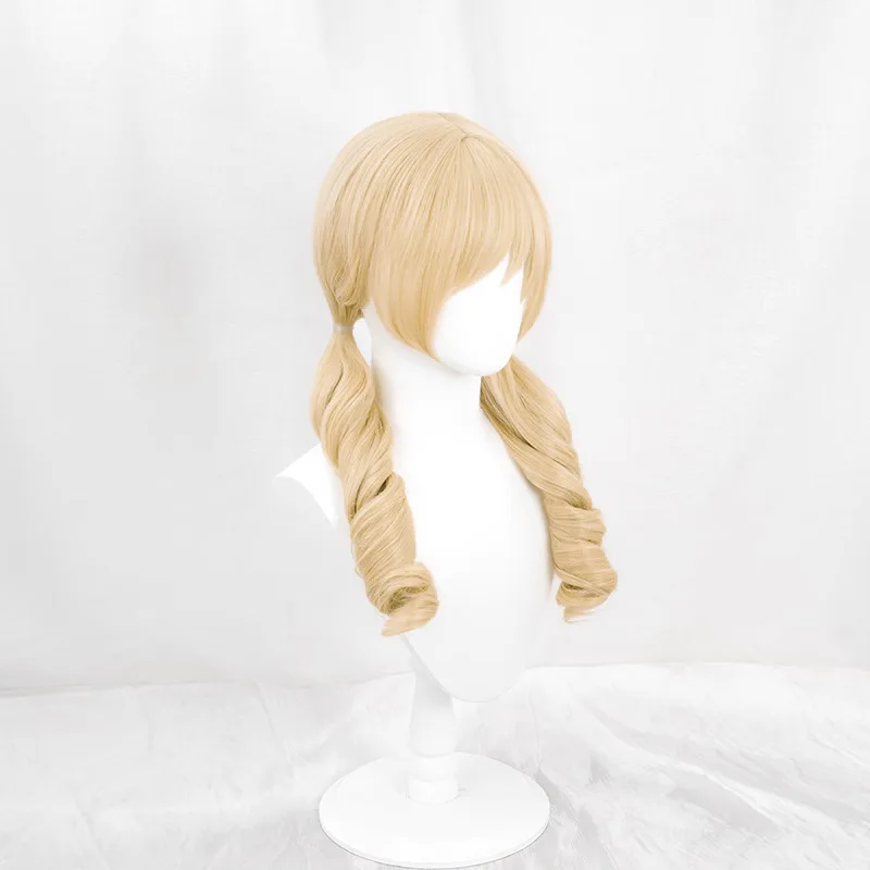 Synthetic Curly Cosplay Wig Inspired By Ba-Ma-Mei Magical Girl Blonde Heat Resistant Carnival Party Costume Roleplay Wholesale