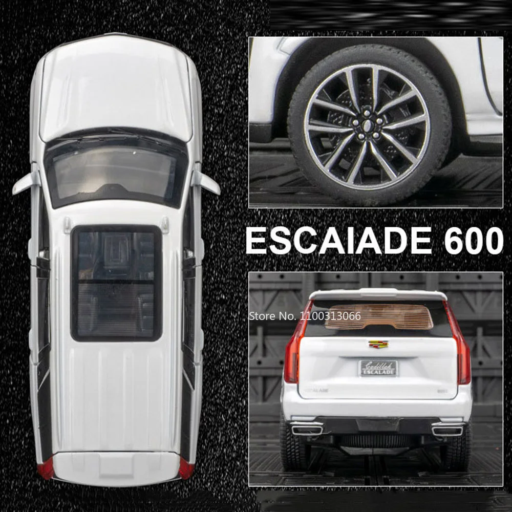 에스컬레이드 600 합금 자동차 모델 장난감, 금속 다이캐스트 오프로드 차량, 사운드 라이트, SUV 자동차 장난감, 어린이 선물, 1:32 체중계