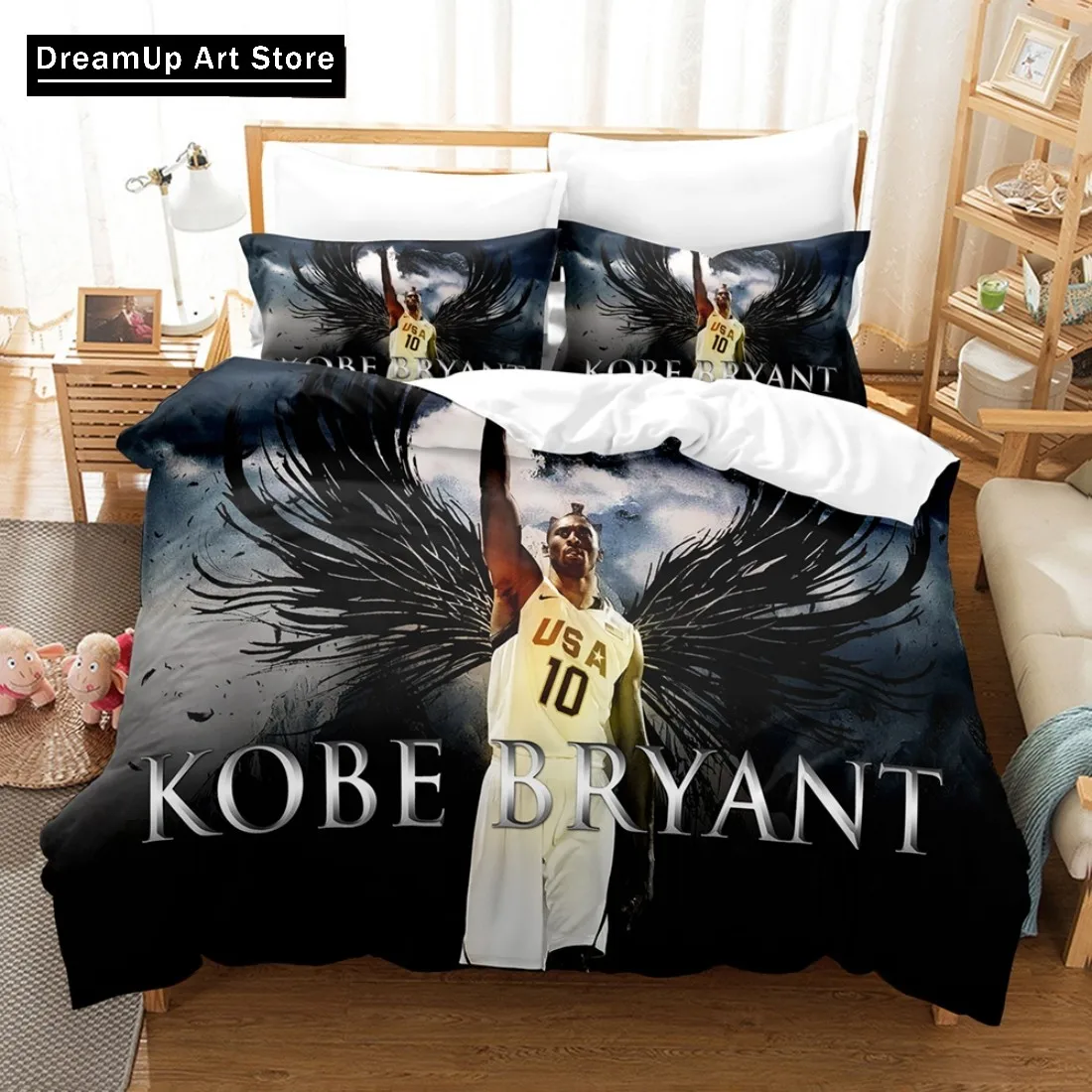 3D Printed Basketball Star no.24 Bedding Set Duvet Cover Bed Set Quilt Cover Twin Single Queen King Size Boys Adult Home Textile