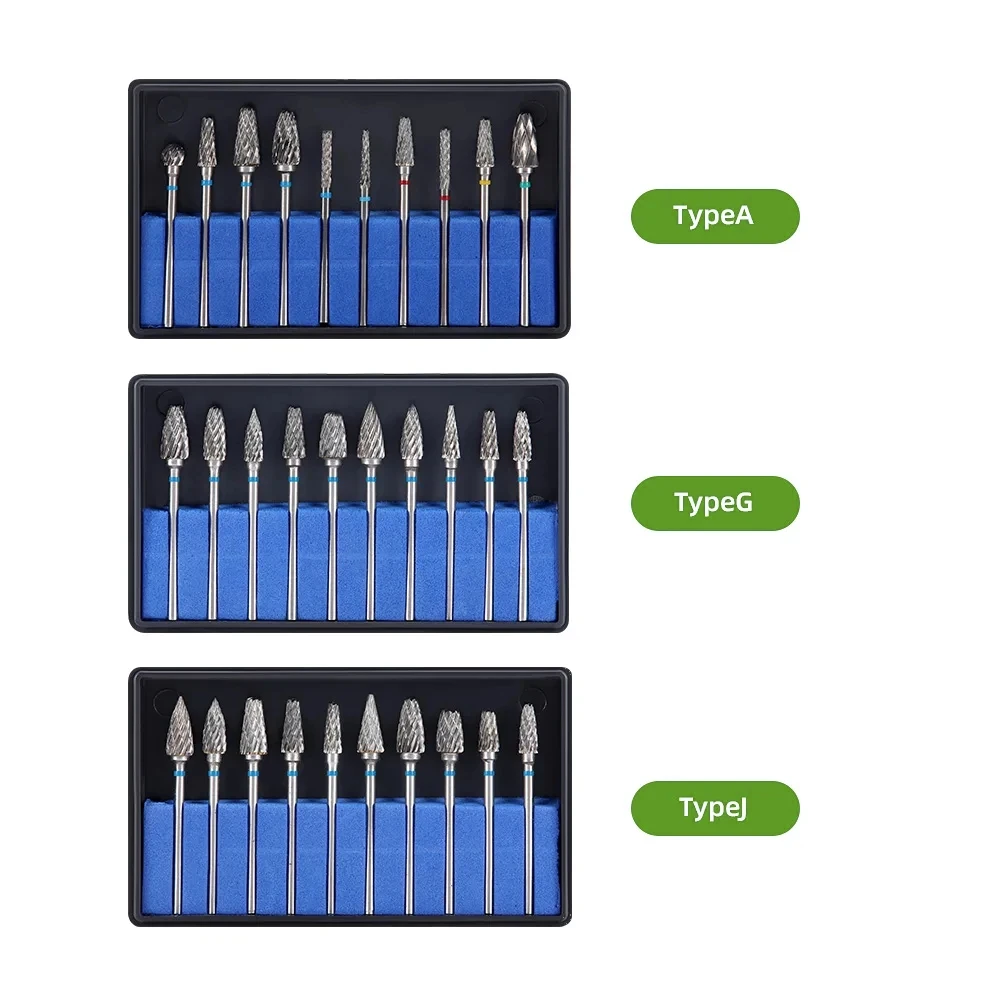 10 Pcs/Box BAISTRA Dental Carbide Drills Kit HP 2.35mm 135℃ Autoclavable Universal Grinding/Removing/Polishing Dentistry Tool