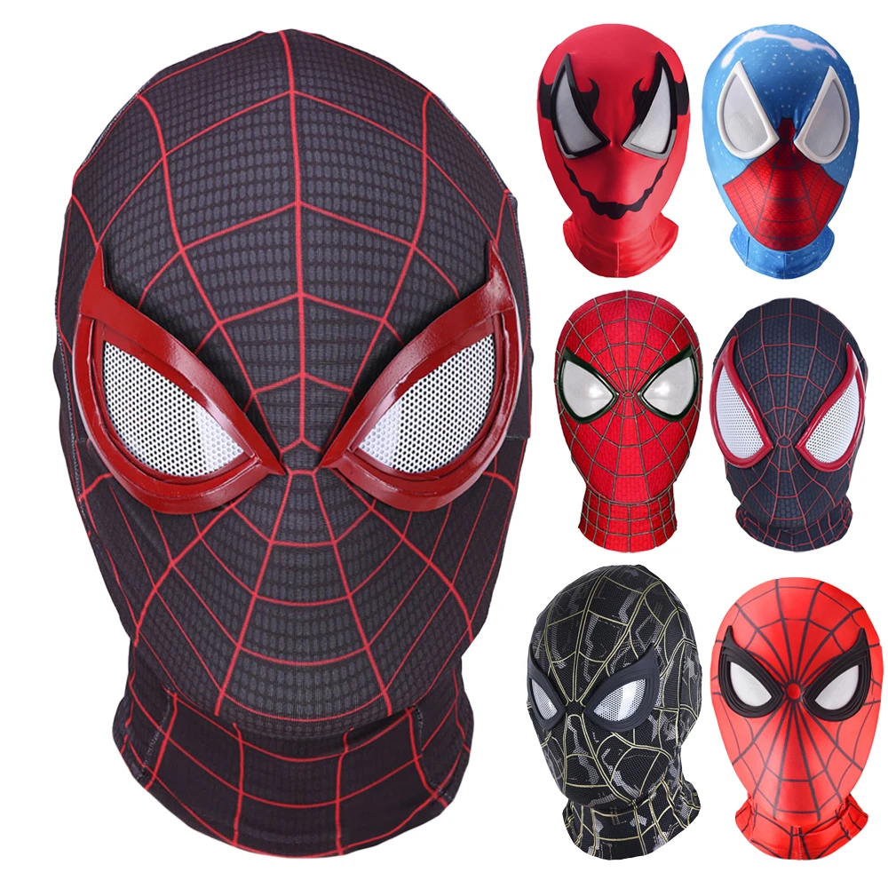 Superhero Spiderman Mask Cosplay Venom Game Helmet Halloween Carnival Dress Up Party Costumes Collection Props Gifts Deluxe