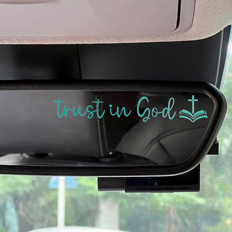 

[CCB10] Trust In God Mirror Decal Car Decals For Women Faith Mirror Decal Cute Vinyl Christian Car Mirror Decal Religious Car