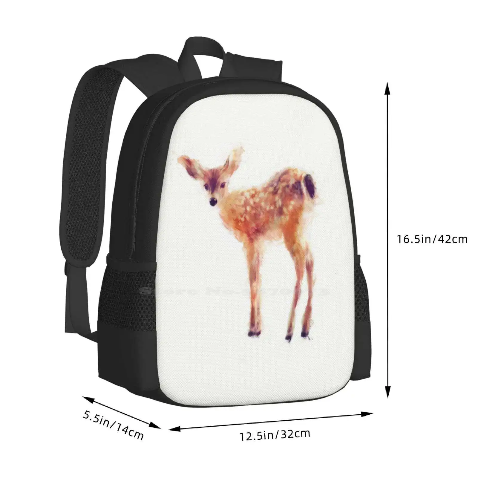 Fawn Hot Sale Backpack Fashion Bags Fawn Deer Doe Baby Nature Animals Wildlife Wilderness Fauna Forest Woodland Creature Amy