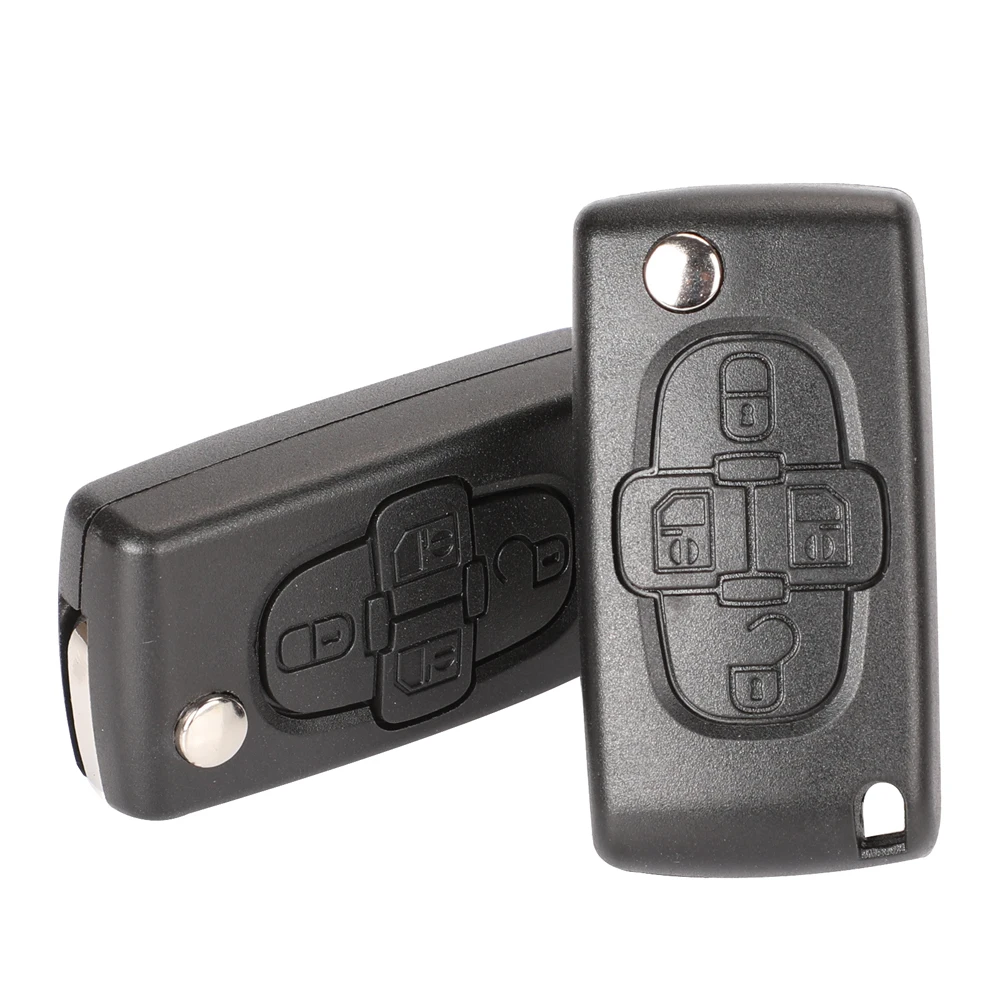 Jingyuqin Flip Remote Key Shell per Peugeot 207 307 308 408 Partner Citroen C5 C6 Berlingo Picasso Xsara VA2 HU83 CE0536 CE0523