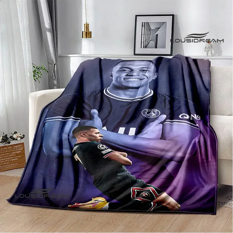 3d K-Kylian Mbappé print blanket Warm Blanket Flannel Soft and Comfortable Home Travel Blankets bed linings Birthday Gift