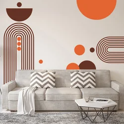 13Pcs Abstract Arch Half Circle Wall Sticker Living Room Office Geometric Abstract Shape Line Wall Decal Bedroom Kids Room