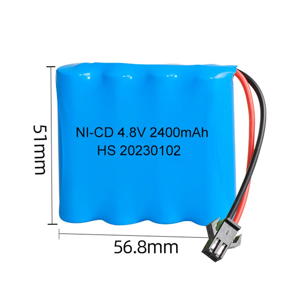 M Model 4.8V 2400mah Ni-CD Battery with USB Charger for Toy Car Dump Truck Four-wheel Drive Alloy Climbing Car AA Battery Pack