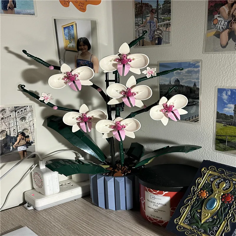

Orchid 10311 Building Blocks Set Botanical Collection Artificial Flower Bonsai Model Home Decoration DIY Assembly Bricks Toys fo