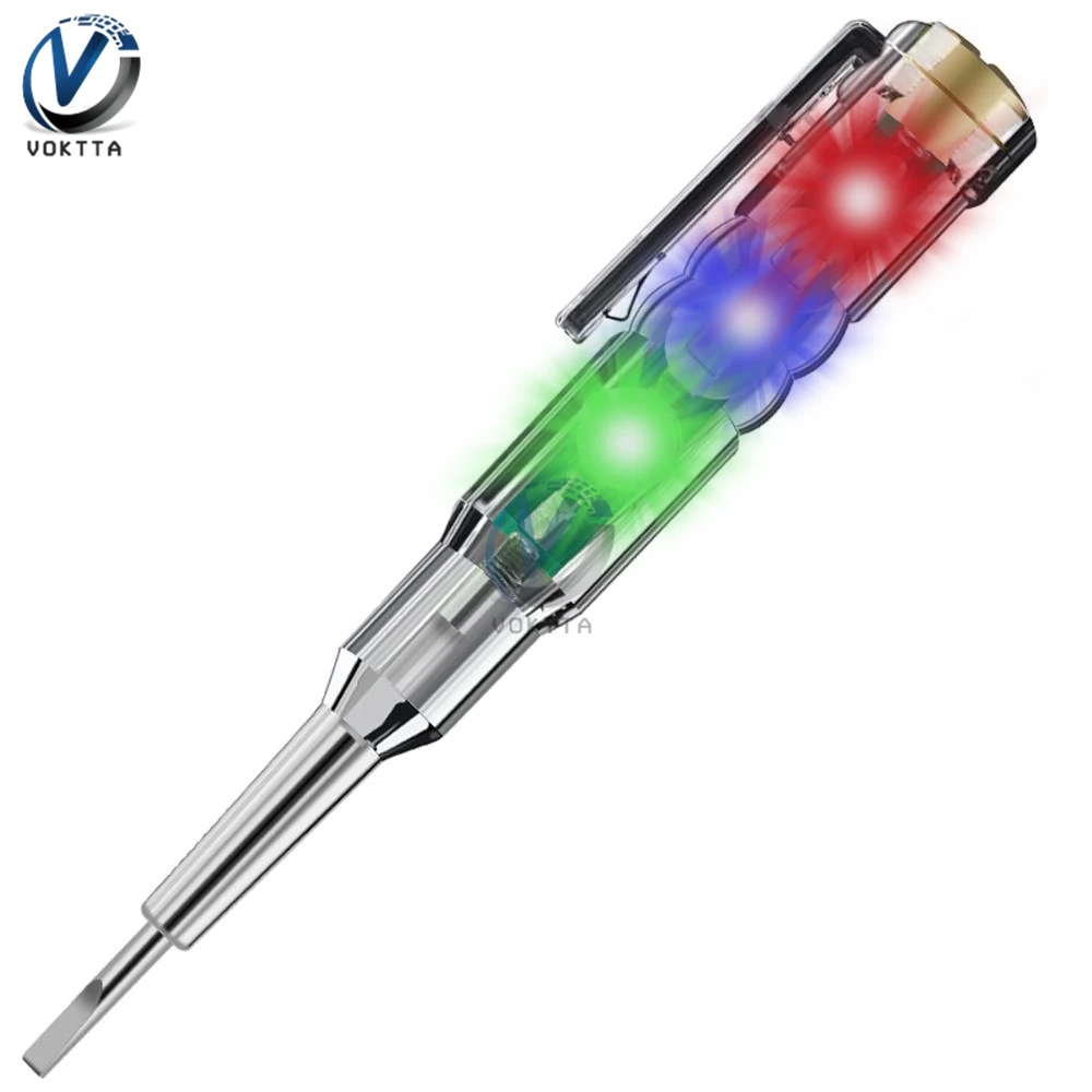 DC12-24V AC24-250V Mini Voltage Tester Pen LED Circuit Indicator Power Detector Tester Electric Screwdriver Probe Test Tools