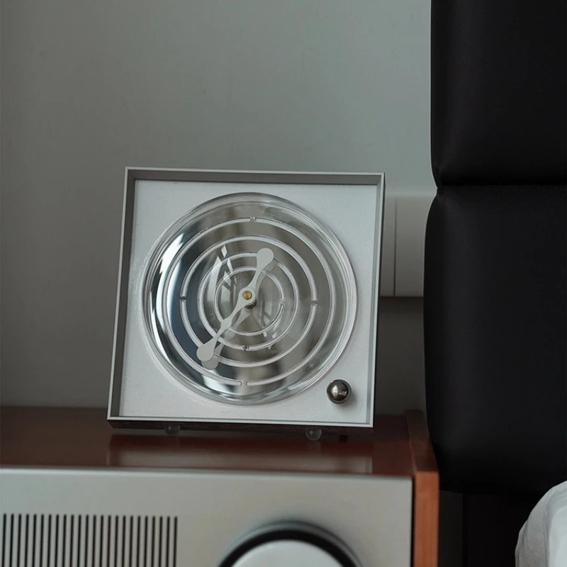 Mirror Finish Desk Clock Bauhaus Style Silent Wall Clocks Minimalist Decorative Tabletop Clock for Living Room Ins Home Decor - Image 5