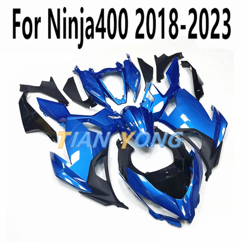 Fit Ninja 400 Full Fairing Kit All Blue Pearls For Ninja400 2018-2019-2021-2022-2023 Bodywork Cowling High Quality