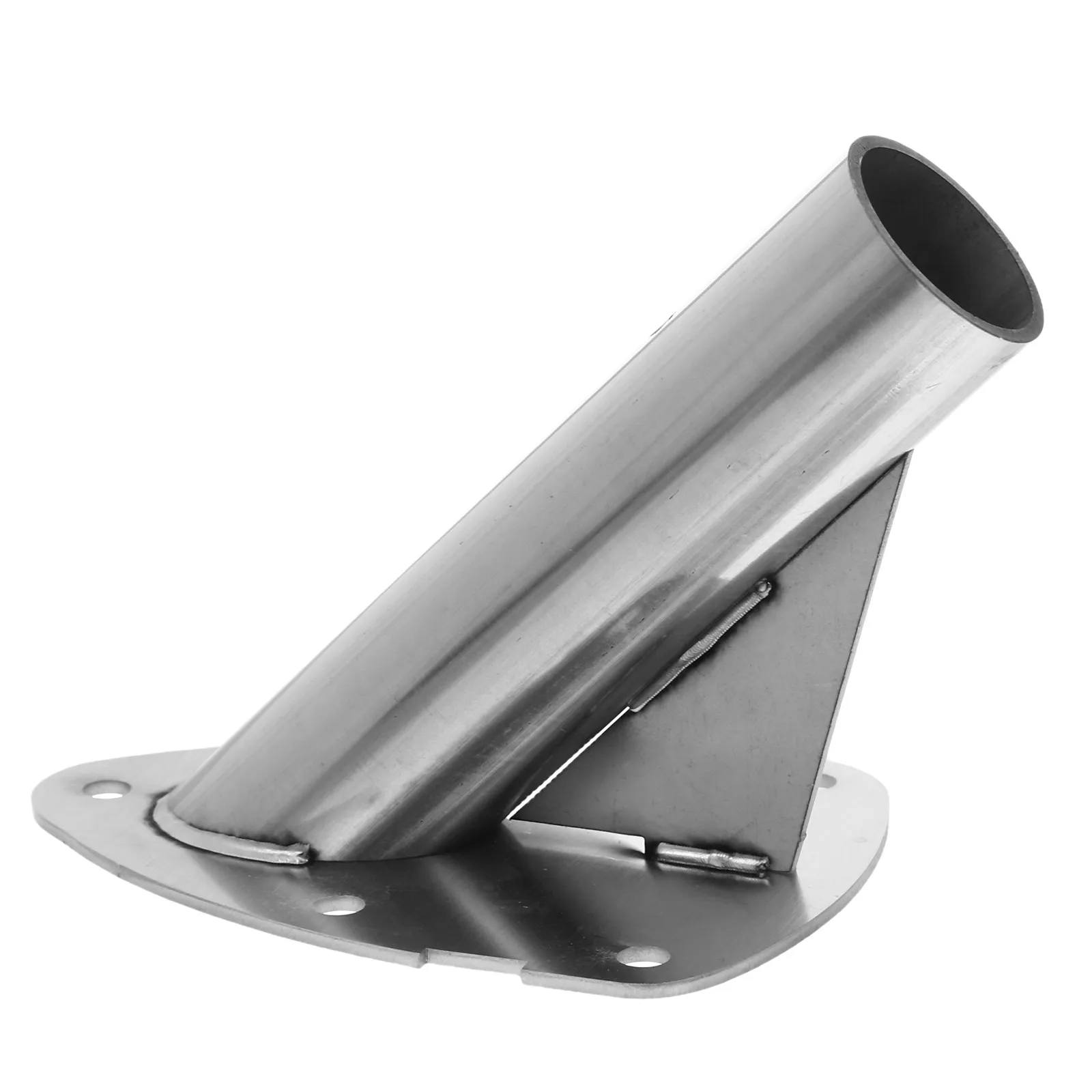 Stainless Steel Flagpole Holder Heavy Duty Thickened Reinforced Base Dual Mount Wall Or Light Pole Outdoor Flag