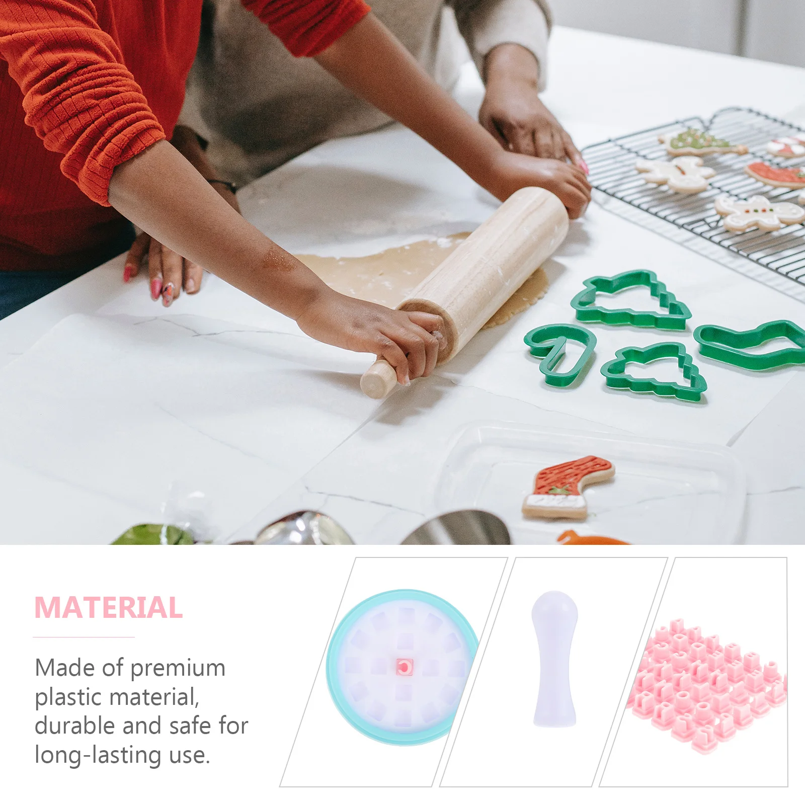 

Pink Letter Number Stamper Cookie Molds Creative Baking Tools for Cookies Chocolates Cakes DIY Household Baking Molds