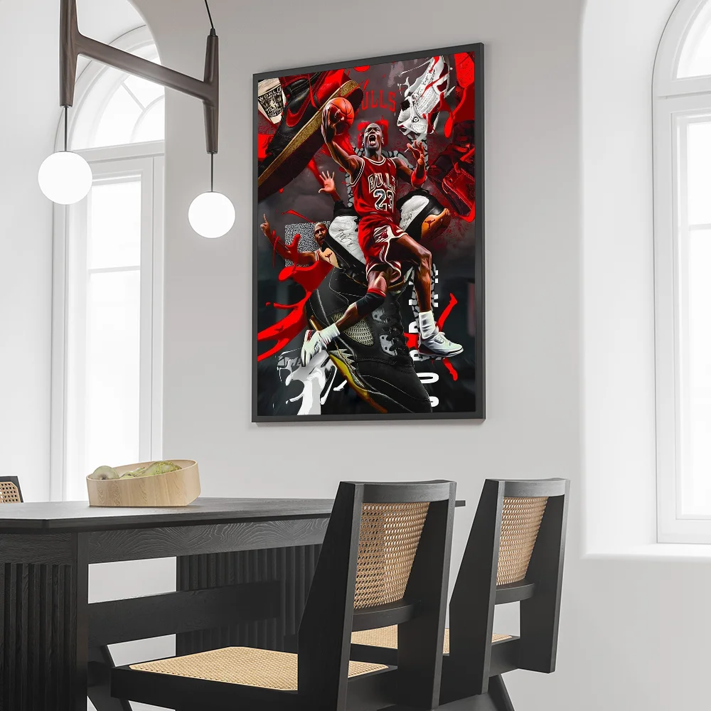 1PC Jordan Poster autoadesivo arte impermeabile adesivo di carta Coffee House Bar Room Wall Decor