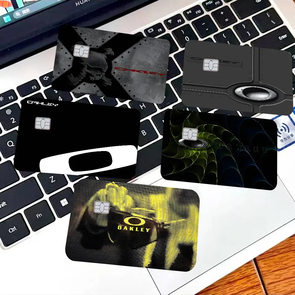O-Oakleys logo Anime Cartoon Bear Skin Sticker Film Tape Case for Big Credit Debit Card Front Side