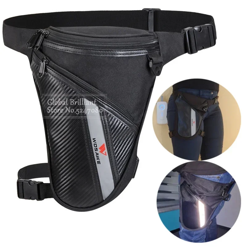 

Motorcycle Leg Bag Waterproof Waist Drop Thigh Hip Bum Belt Fanny Bike Rider Trave Outdoor Sacoche Moto Waist Pocket Motocross