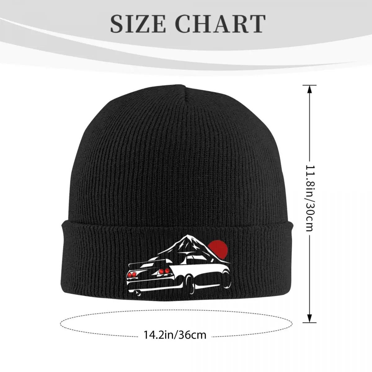 JDM R33 Hat Autumn Winter Skullies Beanies Ski Drift Car Cap Men Women Acrylic Bonnet