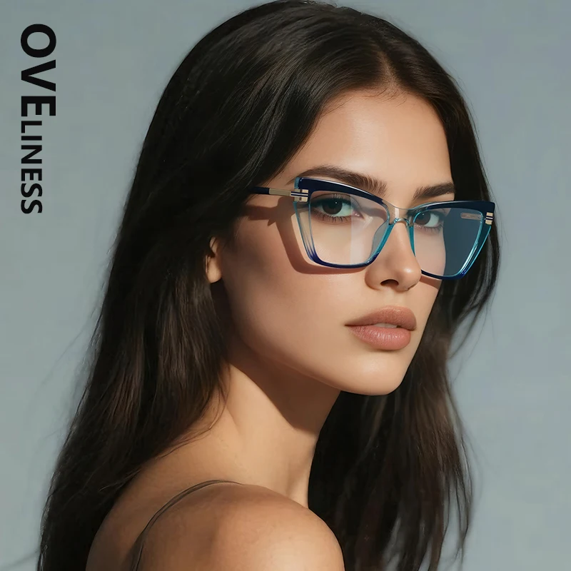 

2025 кошачий глаз очки для чтения для женщин анти-синий свет компьютерные очки пресбиопия оправа очки ретро очки для дальнозоркости