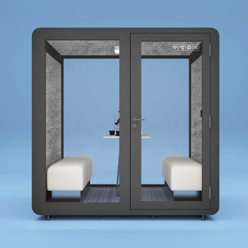 Modern Steel Soundproof Box With 40dB Insulation For Bedroom Warehouse Hotel & School Use-Modular Design Adjustable Features