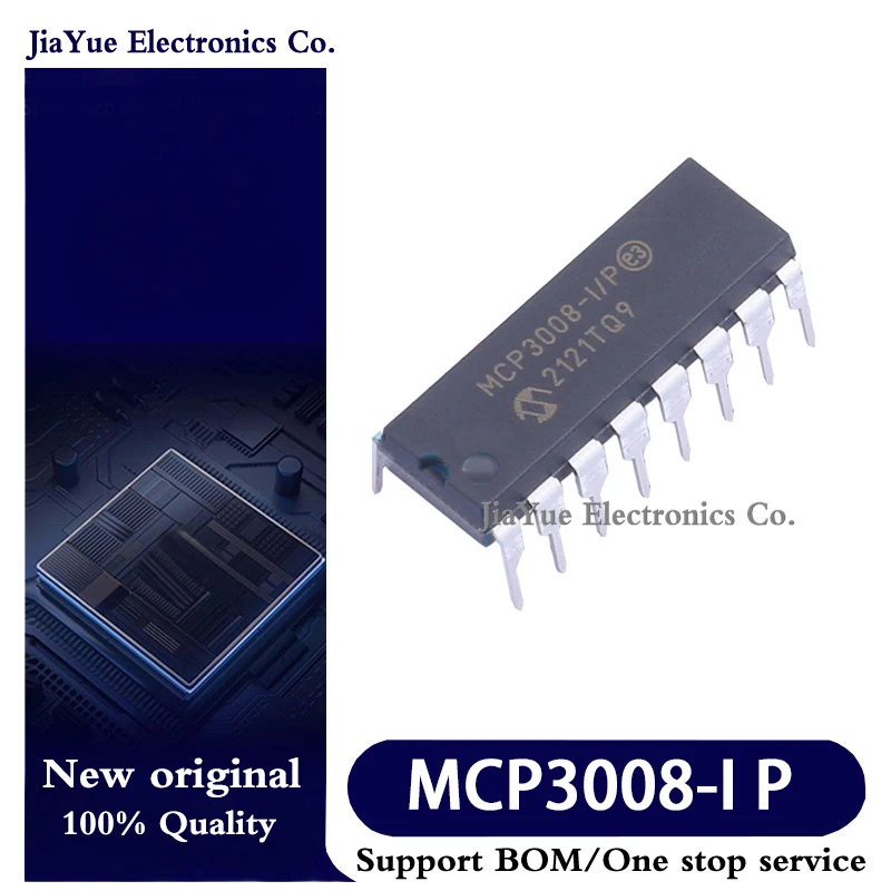 1 PCS 100% NEW MCP3008-I/P  PDIP-16 Analog to digital conversion chi