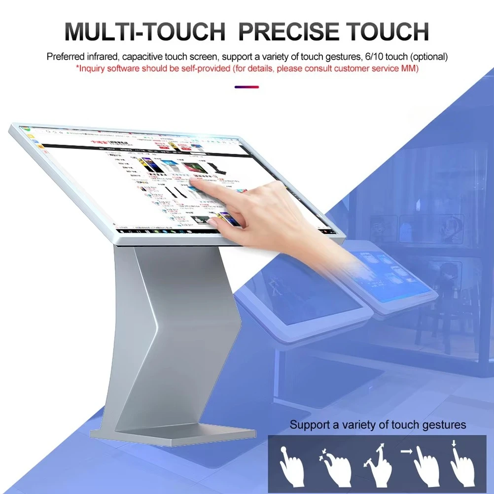 Interactive digital signage information integrated intelligent multi-touch screen K-type kiosk