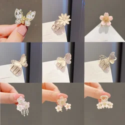 Girls Small Butterfly Crystal Rhinestone Hair Claws Fashion Korean Sweet Hair Clip Head Wear Hairs Grip Hair Accessories 헤어핀