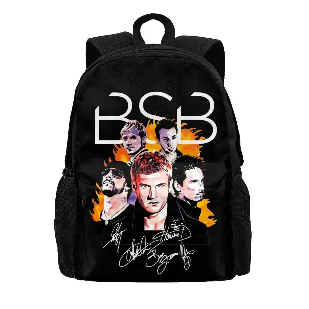 Backstreet Boys Members Signatures Us Supplier Large Capacity Backpack Cute Beach Bag Shopping Bag Outdoor Running