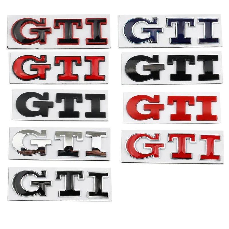 Metal Car GTI Logo Rear Trunk Emblem Stickers Decals for Volkswagen Golf 4 5 6 7 8 Passat Jetta Polo Touareg GTD GLI Touran