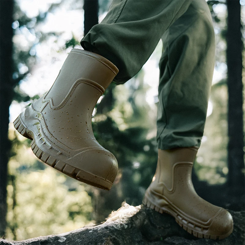 Stivali da pioggia impermeabili Faionable Stivali da acqua resistenti all'usura antiscivolo per esterni da donna Lavoro in cucina Pioggia speciale oes