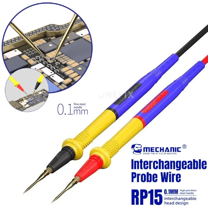 1000V 20A Multimeter Pen 0.1MM Fine Point Needle Soft Test Probe Exchangeable Needles High Precision Measurement for Electronics