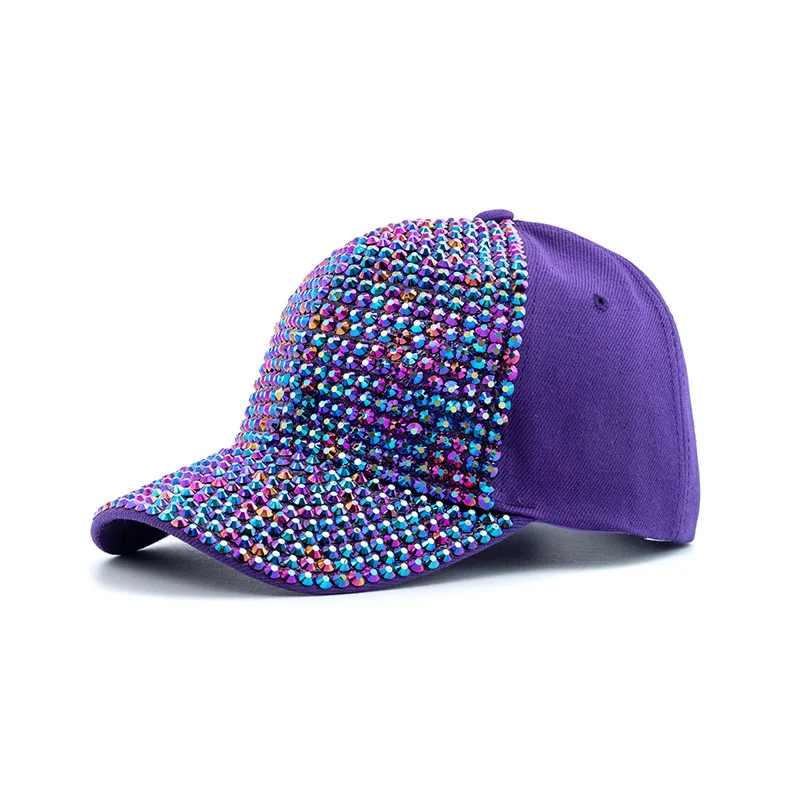 Neue Mode Frauen Diamant Inlay Kappe Frühling Sommer Hip Hop Kpop Dance Baseball Caps Einfache Plain Party Straße Hut – Detail 11