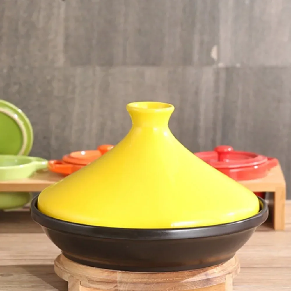 20/22/24cm High temperature resistant steamed vegetable tower base casserole soup ceramic health casserole cooker