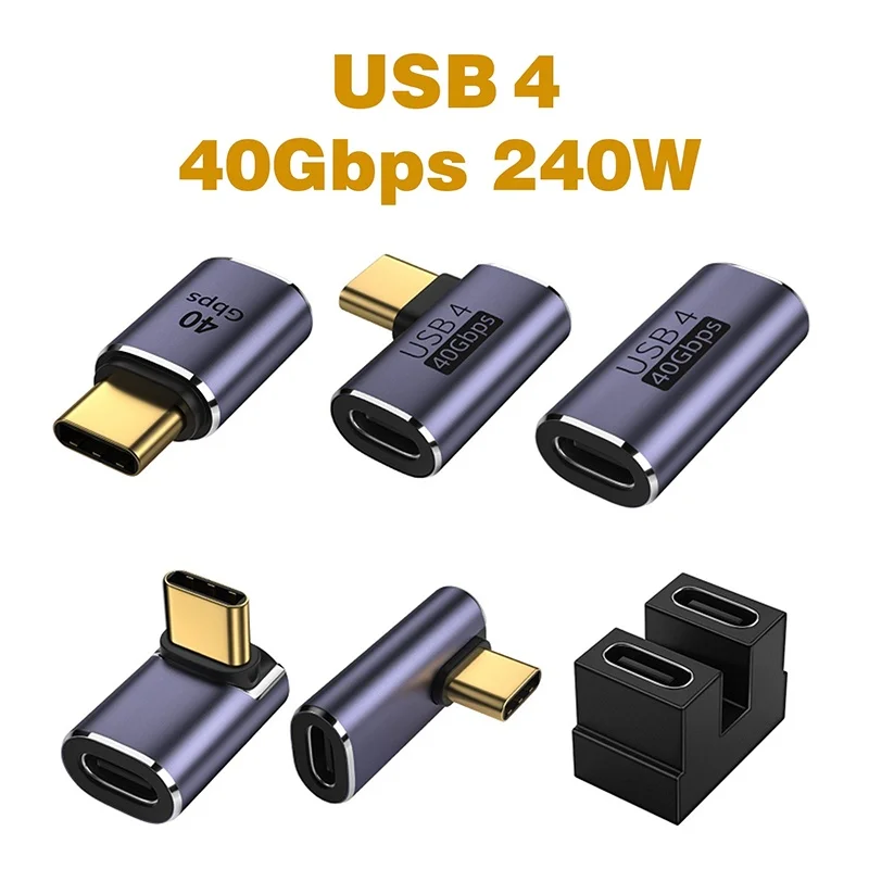 USB4.0 Adapter USB C To USB C Converter Adapter 40Gbps USB C Fast Data Adapter USB C Male To Female Converter For Laptop Macbook