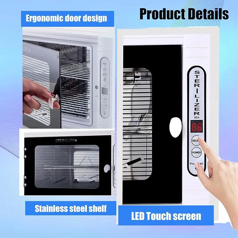 UV Sterilizer Cleaning Box 9L Large Capacity Sterilization Cabinet Profession LED Display Timing Sterilizing SPA Salon Tool