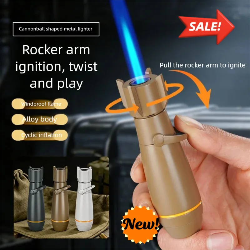 Metal Inflatable Fire Machine Spray Gun Play, Relieve Stress, Internet Celebrity Personality, Creativity, Direct Charge Lighter