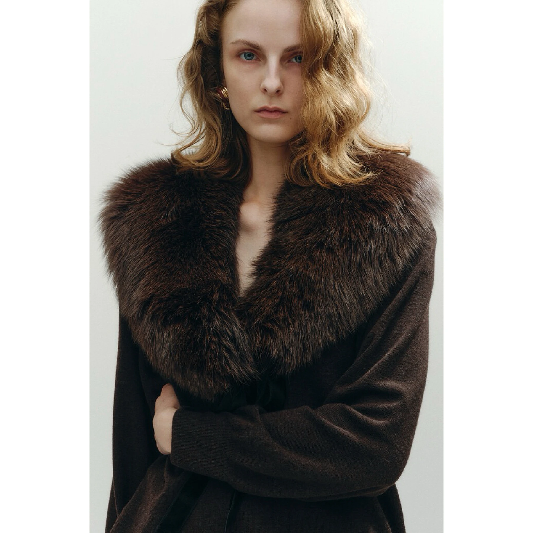 Fashionable Velvet Patchwork Lemon Cheese Scarf with Fur Collar Warm And Practical OBZ26 Autumn Collection Spring