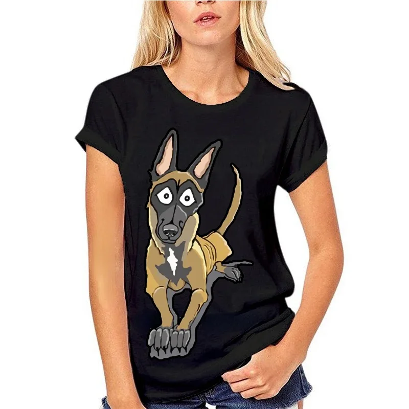 New Fashion The Belgian Malinois T Shirt Kawaii Cartoon Dog Graphic Tee Tops Men Women Short Sleeve Casual Streetwear Camisetas