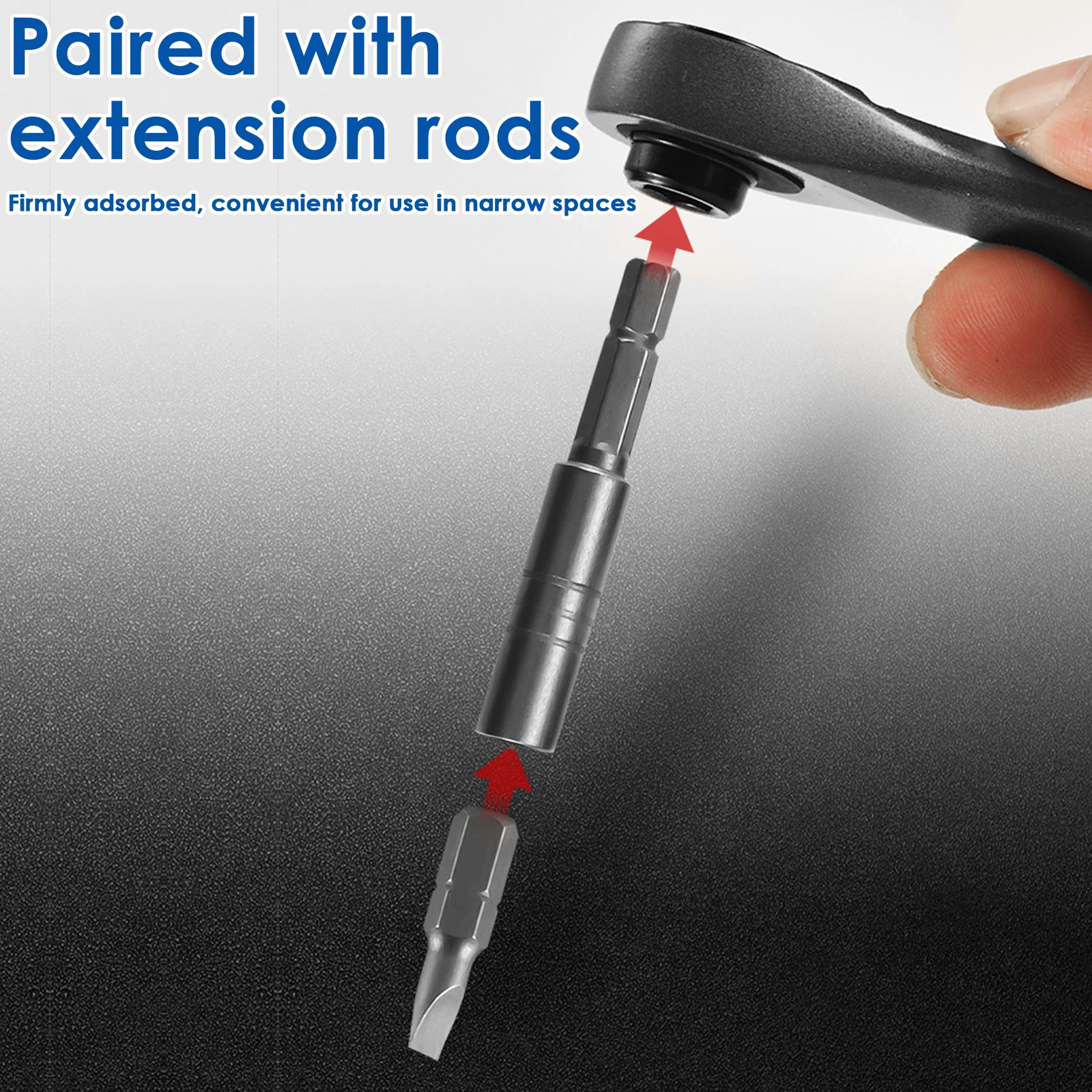 22-In-1 Mini Ratchet Wrench Set Quick Socket Ratchet Wrench 20 Pieces Right Angle Screwdriver Bit Portable Hand Repair Tools