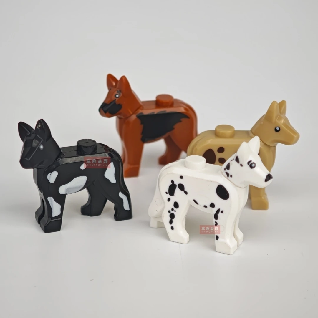 MOC Animal Scene Building Blocks Zoo Ducks Cat Dog Penguin Eagle Dove Wolf Bear Deer Shark Snake horse DIY Toys Bricks