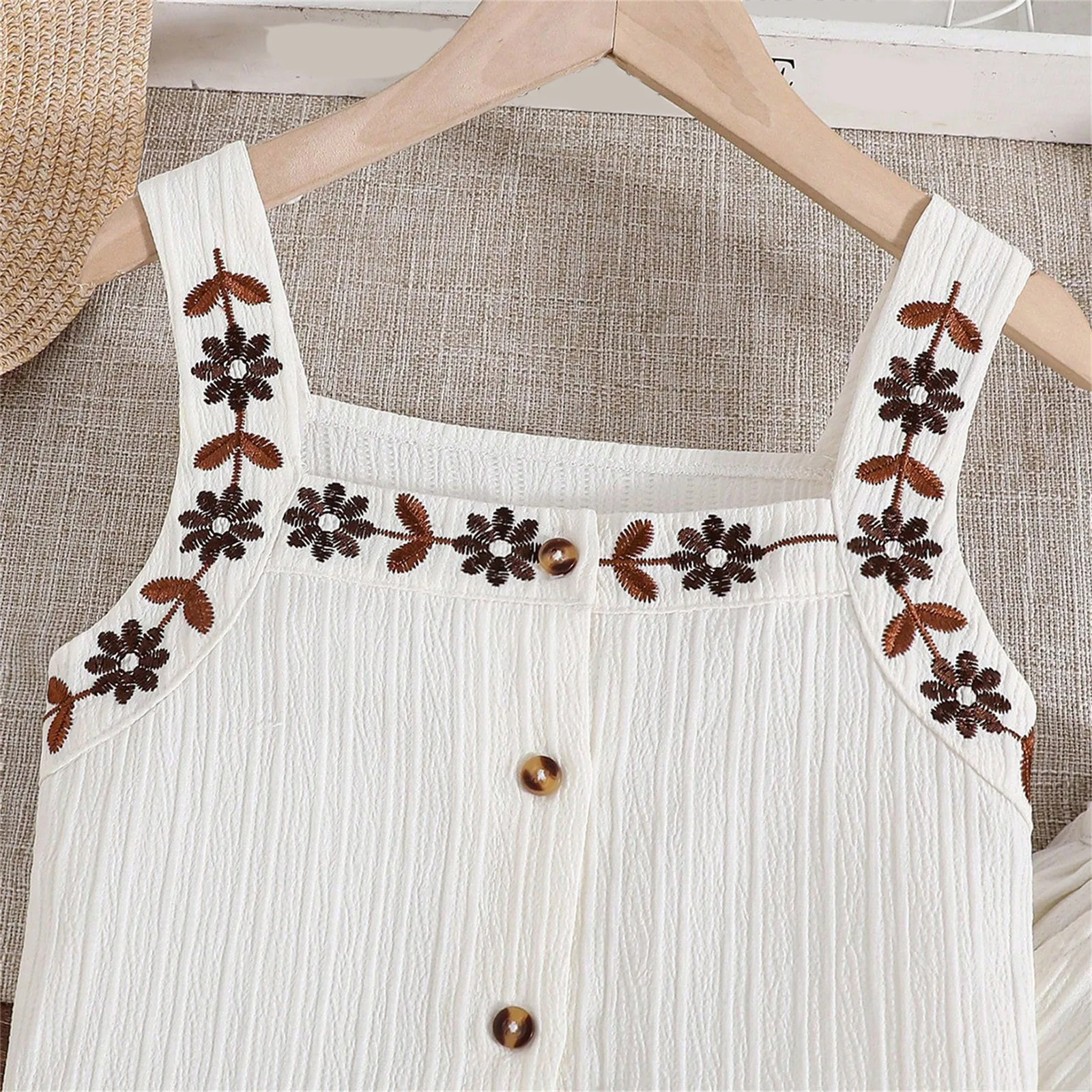 Kids Girls Flower Sleeveless Tank Vest Tops+Pants Suit 2Pcs Summer Outfits For 8 9 10 12 Years Old Girls Children Clothing