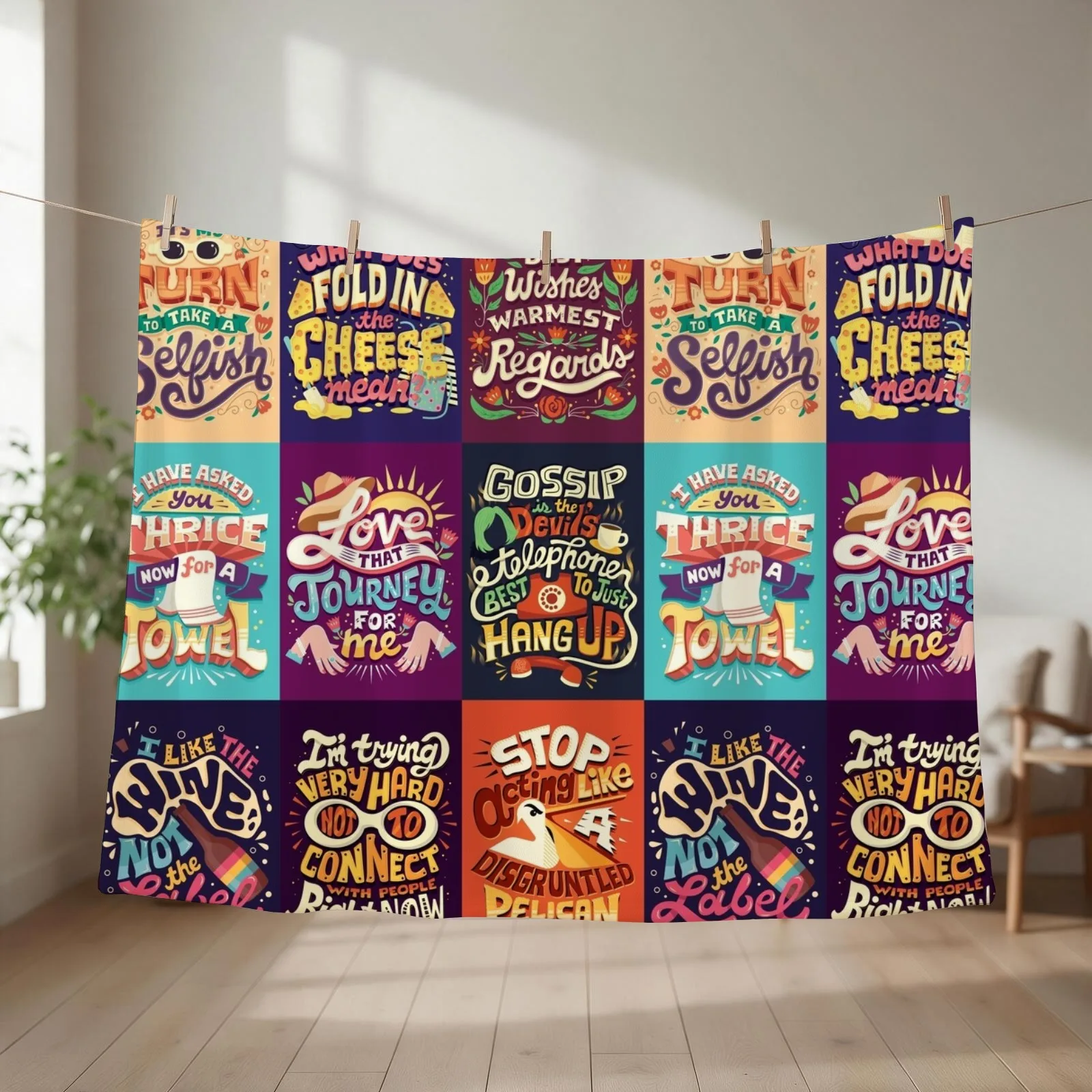 SC Collage Throw Blanket couch cozy soft plush fuzzy picnic outdoor blanket