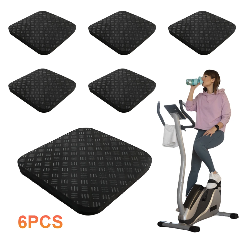 

6Pcs Silicone Treadmill Mats Exercise Equipment Mats Multipurpose Anti Vibration Pads Noise Reduction for Most Fitness Equipment