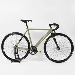 AVENTON Cordoba Fixed Gear Bike Single Speed Track Fixie Bicycle 700C Aluminum Frameset Carbon Fork with 48T Crankset V Brake