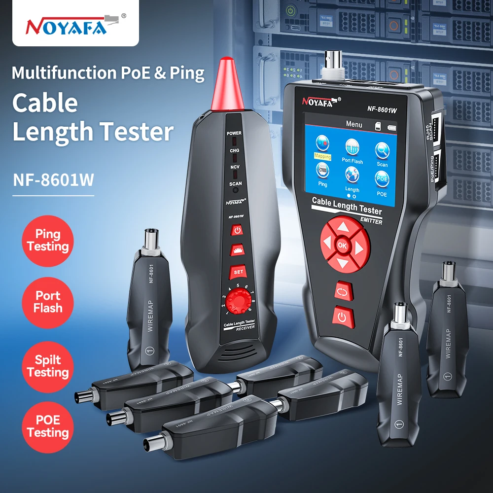 Original Noyafa NF-8601W Multifunktions Netzwerk Kabel Tester RJ45 RJ11 BNC POE PING Übersprechen Test Netzwerk Draht Kabel Tracker