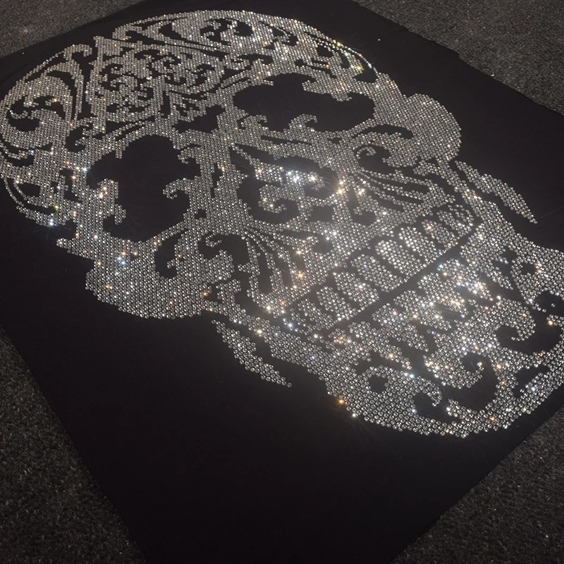 Floral Skull Rhinestone Transf - Hotfix Rhinestone Sheet recension och pris