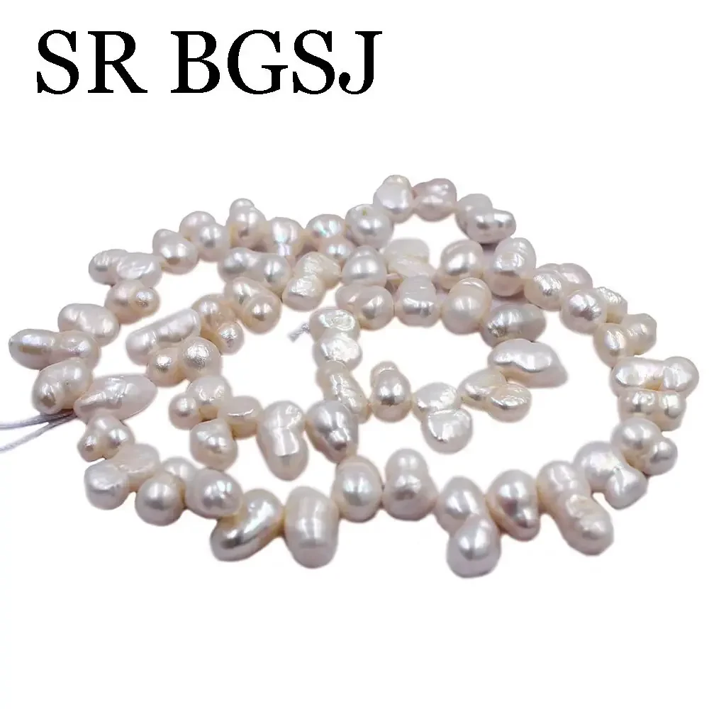 7x10mm Peanut Top Drilled Freshwater Pearl Gems Jewelry DIY Beads Strand 14