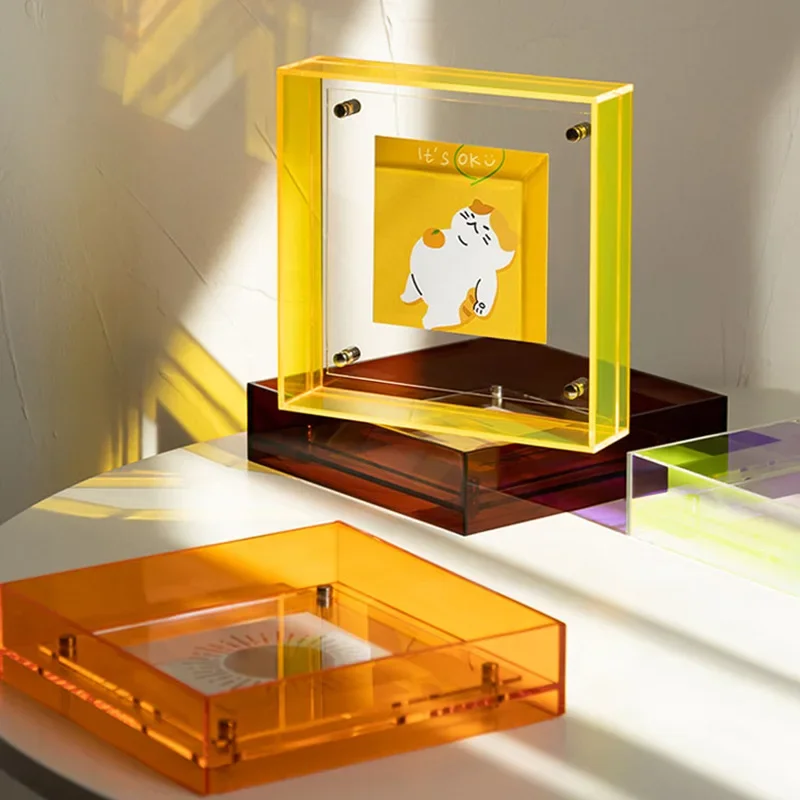 Dazzling Mini Acrylic Photo Frame Creative Transparent Picture Frame Table Setting Bedroom Decoration