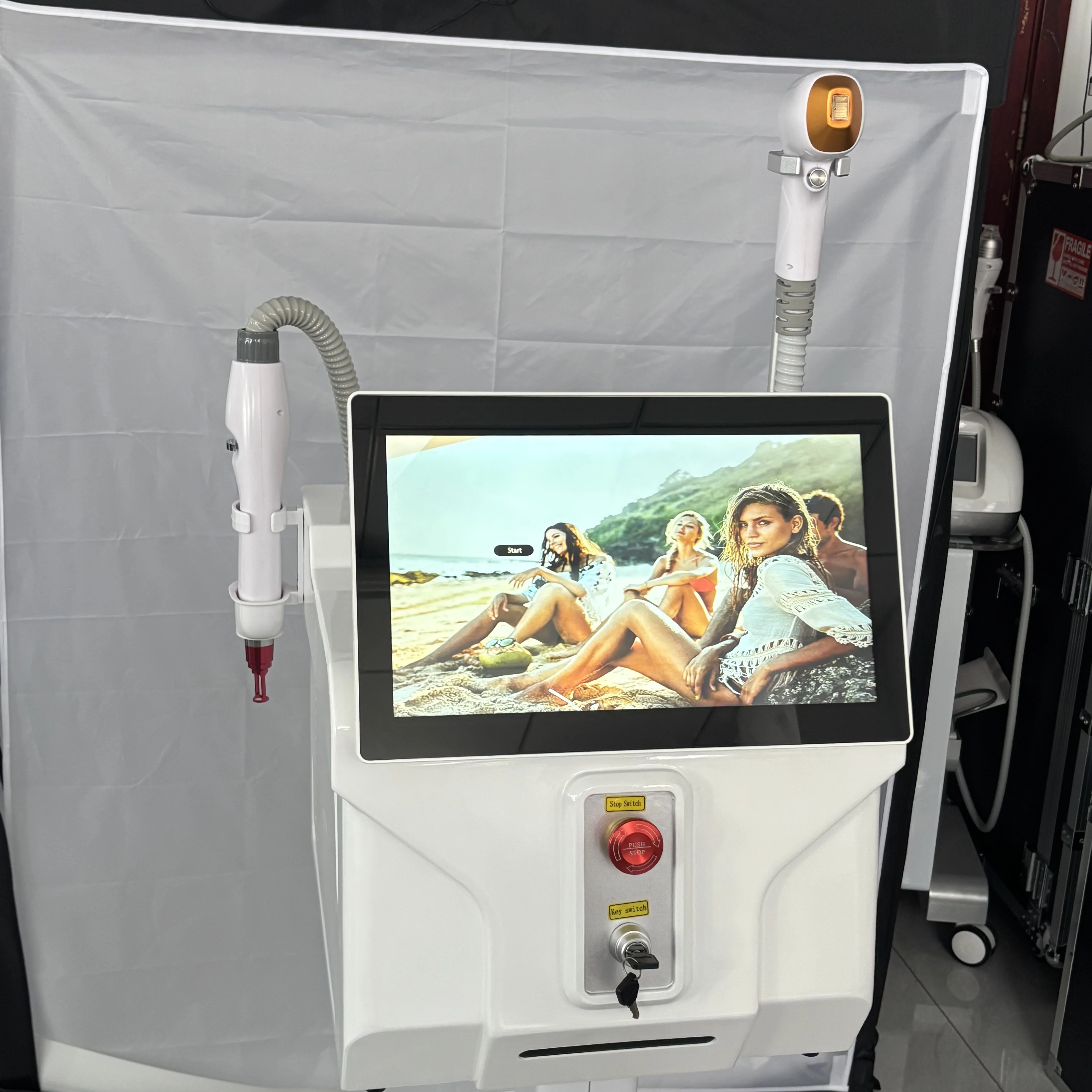 3 comprimento de onda 808nm gelo platina depilacion 755 1064 808 diodo laser depilação 3500w máquina rejuvenescimento da pele