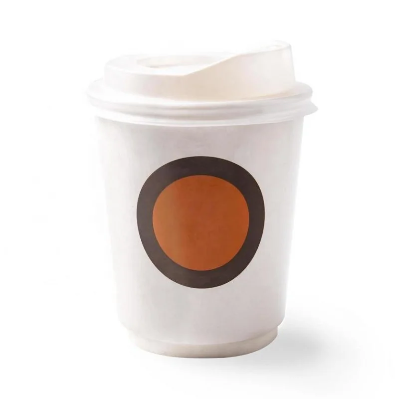 10 00piece.Custom.Disposable Customized Coffee Paper Cup Single Double Ripple Wall Paper Coffee Cups With Lids And Sleeve