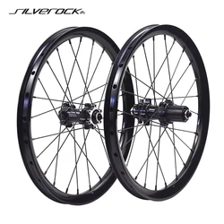 SILVEROCK TL-21 Alloy Disc Wheels 18in 355 20in 406 Wide Tyre Flat Rim 11 Speed for K3P Plus FNHON Gline Folding Bike Wheelset